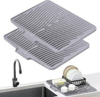Silicone Dish Drying Mat for Kitchen Counter, Dish Drying Pad, Non-Slip Drain by COPLIB