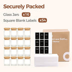 ComSaf Spice Jars with Label 4oz 16 Pack, Glass Spice Jars with Bamboo Lid - Image 8