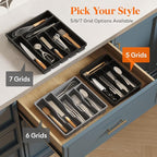 Lifewit Silverware Drawer Organizer Tray, Plastic Cutlery Storage - Image 7