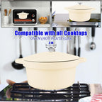 CUKOR 7QT Dutch Oven Pot With Lid, Enameled Cast Iron Dutch Ovens - Image 3