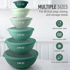 Zulay Kitchen 12-Piece Plastic Mixing Bowl Set - Image 3