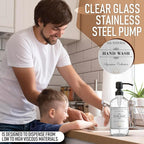 Sunrise Premium 2 Pack Clear Glass Soap Dispenser 16 OZ - Image 6