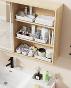 BiuLeon 25 PCS Plastic Drawer Organizers Set, 4-Sizes Vanity and Makeup - Image 6