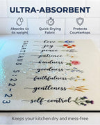 2 Pack Fruit of the Spirit Dish Drying Mats, Non-Slip Backing, Galatians - Image 4
