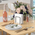 Napkin Holder for Table, Wood Iron Standing Napkin Dispenser for Dining Table - Image 2