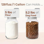 ComSaf 1 Gallon Wide Mouth Mason Jars 2 Pcs, 128 oz Glass Jars - Image 4