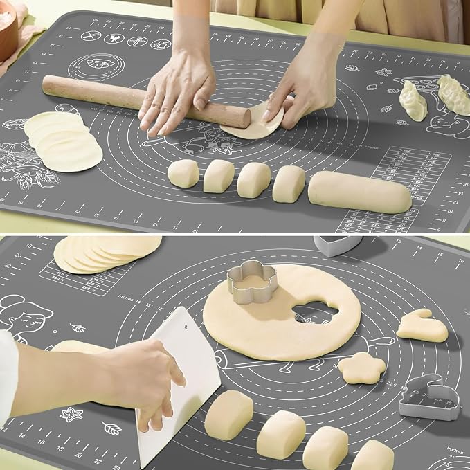Silicone Pastry Mat 28" x 20" Extra Thick Non Stick Baking Mat - Image 5