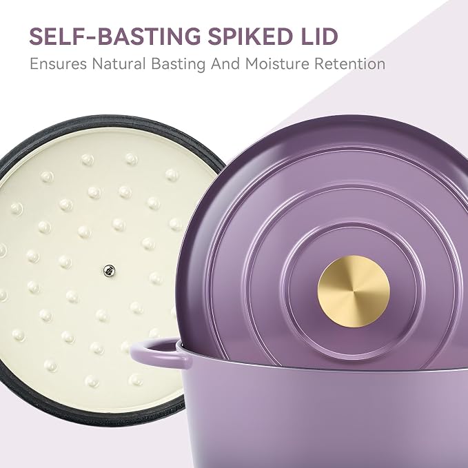 Miereirl 6 Quart Enameled Dutch Oven Pot - Image 3
