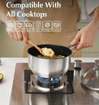 KOCH SYSTEME CS Stainless Steel Saucepan Set, 1QT & 2QT & 3QT Stainless Steel - Image 4