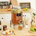 Bululuo Glass Drinks Dispenser for Parties, 2 Gallon Beverage Dispenser - Image 8