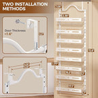 8-Tier Over The Door Pantry Organizer, Large 2 IN 1 Wall Mount or Hanging Spice - Image 2