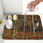Fall Dish Drying Mat for Kitchen Counter Autumn Forest Vintage Botanical Nature - Image 6