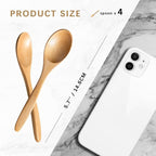 4 PCS Small Wooden Spoons, 5.8 Inch Honey Spoons - Image 2