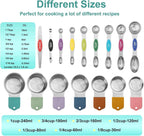 16 Pcs Magnetic Measuring Cups and Spoons Set, Stackable Metal Measure Cup - Image 7
