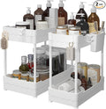 Sevenblue 2 Pack Under Sink Organizer, Under Bathroom Cabinet Organizer by Sevenblue