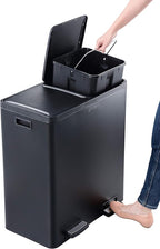 Step N' Sort The 18.5 Gallon Extra Large Capacity, Dual Trash and Recycling Bin - Image 2