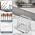 Utensil Holder, Stainless Steel Utensil Drying Rack - Image 8