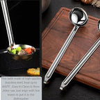 Stainless Steel Ladle 3 & 2-Ounce 2PC, Metal Kitchen Soup Ladle Spoon 12 inch & - Image 5