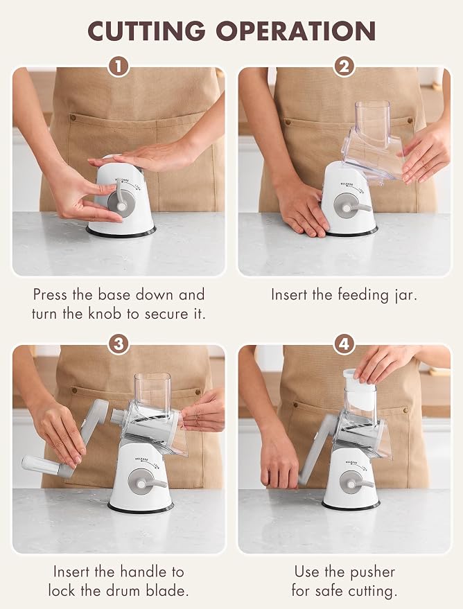 GDL Rotary Cheese Grater Hand Crank - Image 8