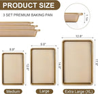 Baking Sheet Pan Set of 3 | Nonstick Cookie Sheets - Image 8