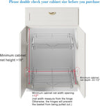DINDON 2 Tier Pull Out Cabinet Organizer, Double Tier Wire Basket Slide Out - Image 4
