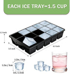 Ice Cube Trays for Freezer, 2 Pack Easy Release Slicone Ice Cube Tray - Image 2