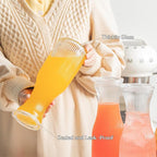 INSETLAN 1 Liter Ribbed Glass Carafe - Image 7