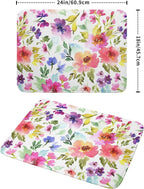 Spring Floral Dish Drying Mat for Kitchen Counter Flower Microfiber Absorbent - Image 2
