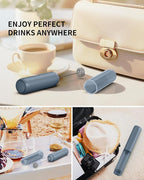 CIRCLE JOY Rechargeable Milk Frother Hanheld, Dual Ring Electric Coffee Frother - Image 4