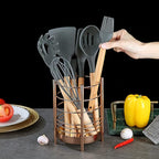 Copper Kitchen Utensil Holder for Kitchen Counter, Stainless Steel Utensil - Image 5