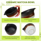 Matcha Whisk Set, Ceramic Matcha Kit Desert Style, Matcha Whisk and Bowl - Image 4