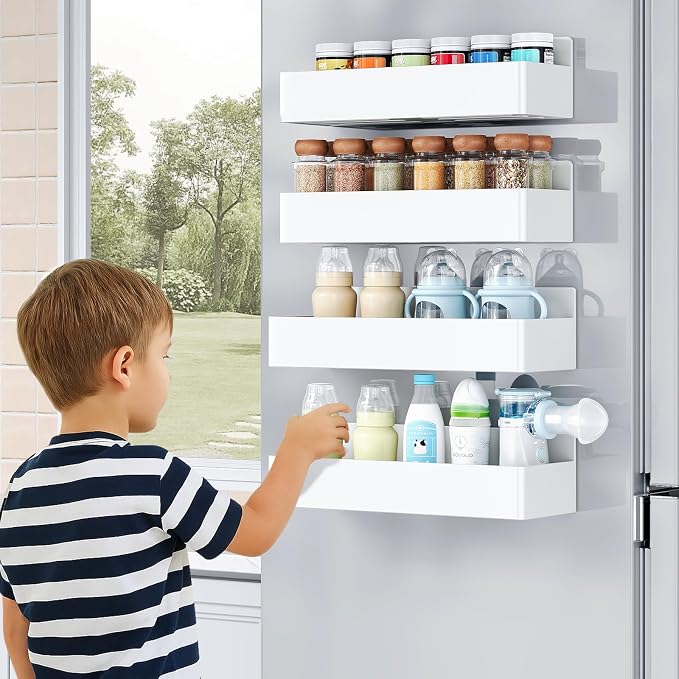 Mystozer Magnetic Spice Rack for Refrigerator, Kitchen Organizer and Storage - Image 8