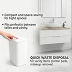 Compact Push-in Trash Can with Lid - Image 2