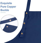 Apron for Men Women with Adjustable Straps and Large Pockets, Canvas Cotton - Image 2
