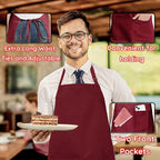 4 Packs Chef Apron, Waterproof Apron, Adjustable Aprons - Image 6