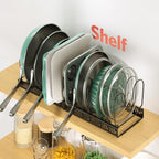 ORDORA Pots and Pans Organizer Under Cabinet, Expandable 11.8"-22.8" Pot Lid - Image 9