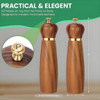 Acacia Wood Salt and Pepper Grinder Set - Image 5