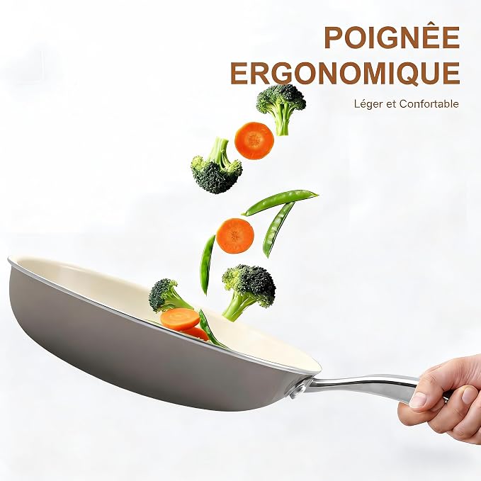 9.25 Inch and 11 inch Ceramic Nonstick Frying Pan Skillet - Image 4