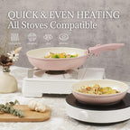 Ceramic Cookware Set Non Stick 8Pcs Pots and Pans Set Detachable Handle - Image 5