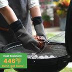 GEEKHOM BBQ Gloves Heat Resistant Oven Mitts - Image 4