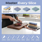 Premium Knife Sharpening Stone Set – Dual Grit Whetstones, Leather Strop - Image 6