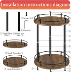 2 Tier Lazy Susan Organizer, 2-Tier Spinning Spice Rack - Image 5