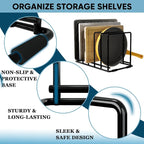 2-Pack Cutting Board Organizer, 5-Slot Steel Kitchen Storage Rack - Image 5