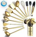 Gold Cooking Utensils Set, Berglander Stainless Steel 13 Pieces Kitchen by Berglander