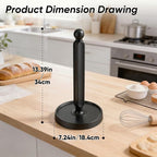 theaoo Paper Towel Holder Countertop, One-Handed Tear Paper Towel Stand - Image 7