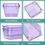 WOWBOX 25 PCS Plastic Drawer Organizer Set, Desk Drawer Divider Organizers and - Image 3