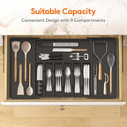 Lifewit Silverware Drawer Organizer, Expandable Utensil Tray - Image 3