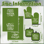 Sratte 6 Pcs Kitchen Decor Accessories Set Farmhouse Towels Pot Holders Oven - Image 4