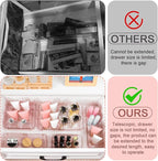 20 Pcs Clear Drawer Organizer, Adjustable Drawer Storage Box, 3-Size Desk - Image 4