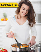 Pack of 4 Silicone Cooking Utensils Set, Non Stick Solid Spatulas and Heat - Image 4